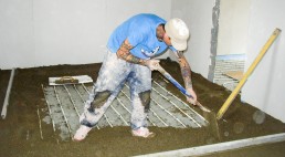 Re-laying concrete floor