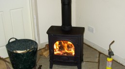 Testing the wood burning stove