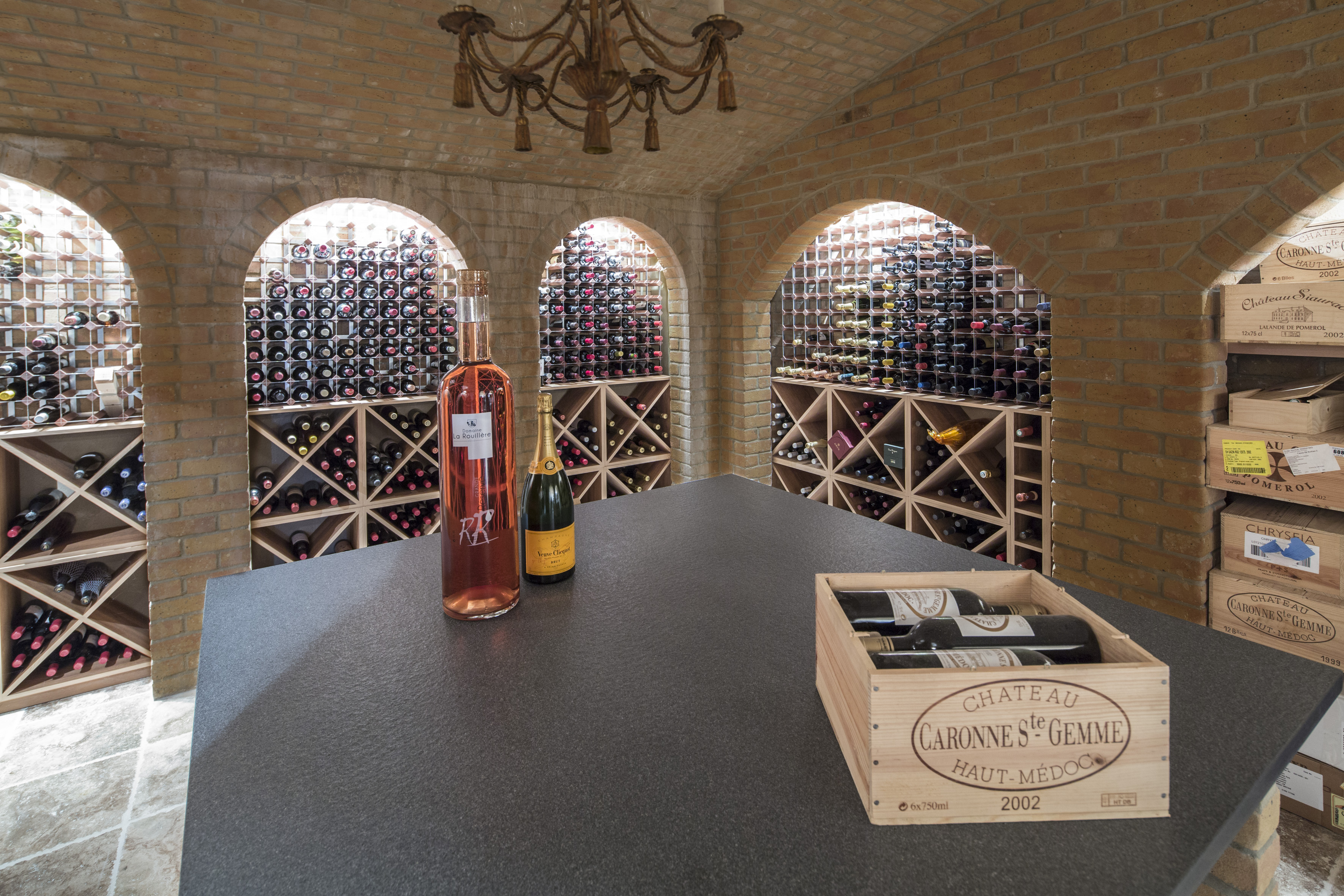 Wine cellar with tasting table